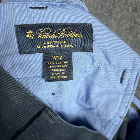 Brooks Brothers Chino Shorts Mens 34 Navy Blue Lightweight Advantage Chino - Picture 6 of 7